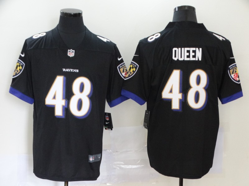 Men's Baltimore Ravens #48 Patrick Queen Black NFL Vapor Untouchable Limited Jersey
